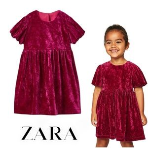 ZARA Kids | Burgundy | VELVET DRESS